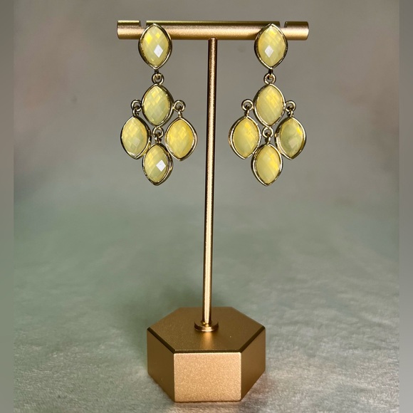 Gemstone Chandelier Earrings for Women Drop Dangle Design Green - Picture 6 of 8